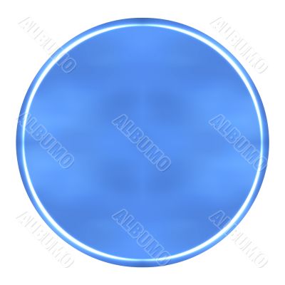 3D Azure Circular Button