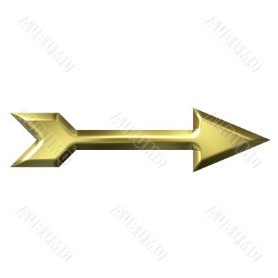 3D Golden Arrow