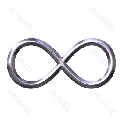 3D Silver Infinity Symbol
