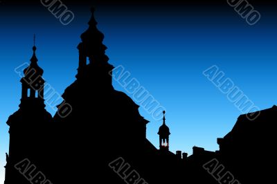 Silhouette of a church