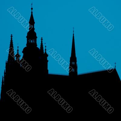 Silhouette of a church / cathedral