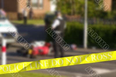 police crime scene - background blurred. police crime scene - background blurred.