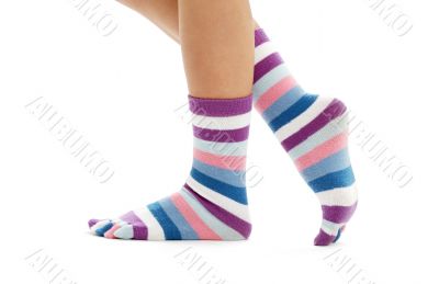 beautiful legs in funny socks
