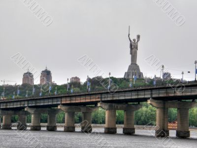 The river Dnepr. Kiev.