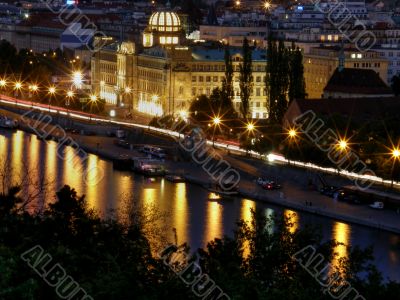 Night Prague. Old city.