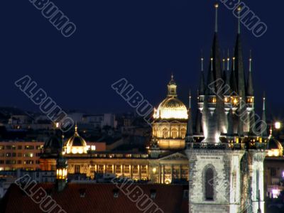 Night Prague. Old city.