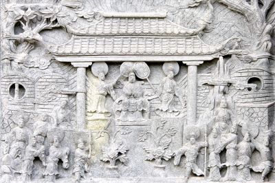 Chinese Temple Bass-Relief