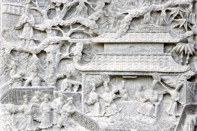 Chinese Temple Bass-Relief