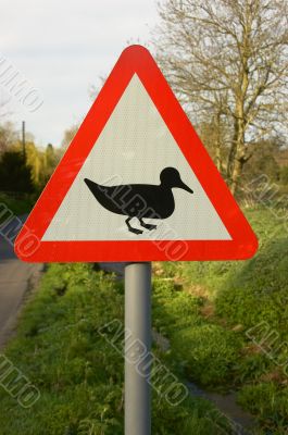 Duck crossing sign