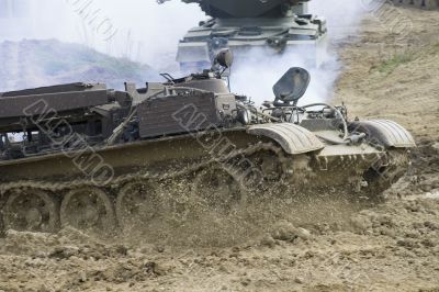 Tank in action