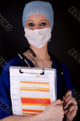 surgeon with notes