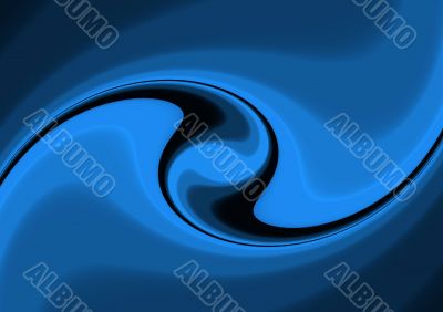 Abstract swirl in blue
