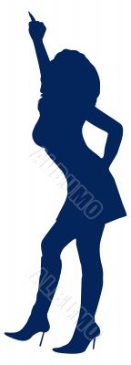 Silhouette of the girl. Silhouette of the girl.