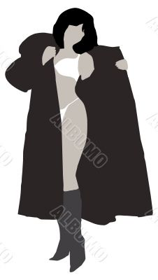 Silhouette of the girl. Silhouette of the girl.