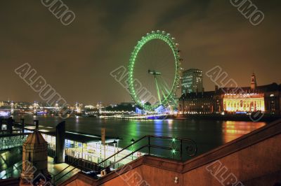 London Eye and River Thames at night