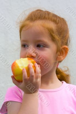girl with apple girl with apple