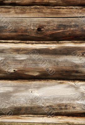Wall from logs