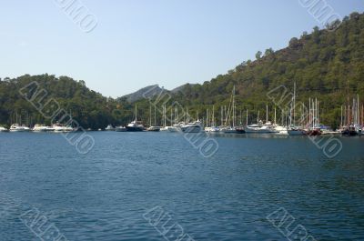 Yachts in the harbor