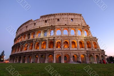 colosseum at dusk