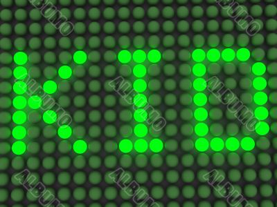 word on the electronic display word on the electronic display