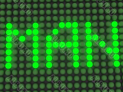 word on the electronic display word on the electronic display