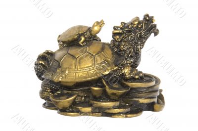 Chinese Brass Tortoise Lucky Charm