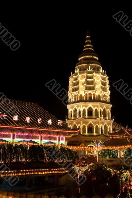 Ayer Itam Pagoda at Night