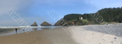 Panorama: Heceta beach Panorama: Heceta beach