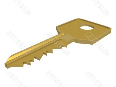 Key. Isolated 3D object.