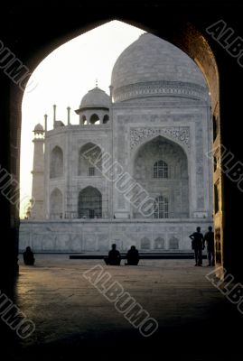 Taj Mahal, seen thru archway Taj Mahal, seen thru archway