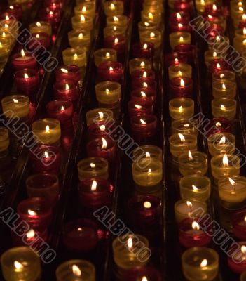 Candles in memory about died