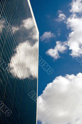 Reflective skyscraper