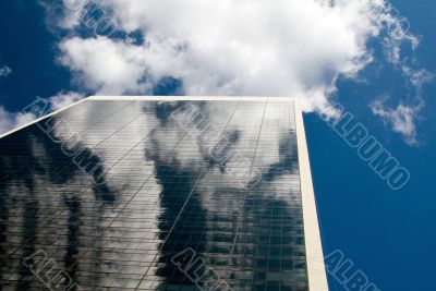 Reflective skyscraper