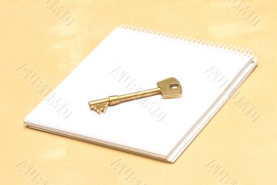 Key and notebook
