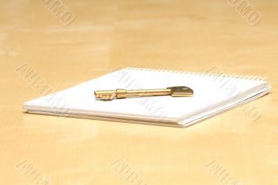 Key and notebook