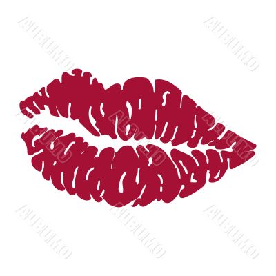 Lipstick print valentine