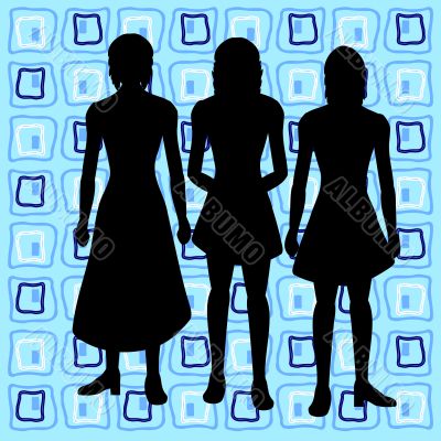 Silhouettes of women