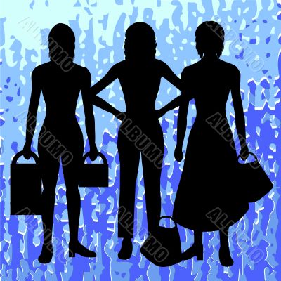 Silhouettes of women
