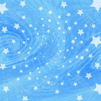 Blue twist with stars