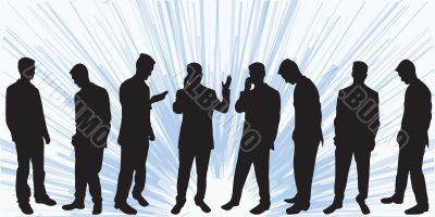 Business man silhoutettes Business man silhoutettes