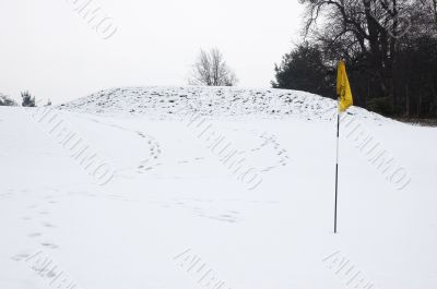 Hole in snow