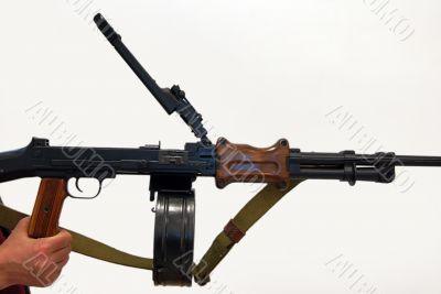 Close-up of Soviet machine-gun RPD-44 I