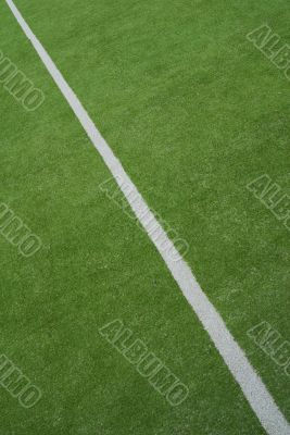 White line on a sportfield