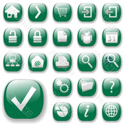 Web Icons Set-Green