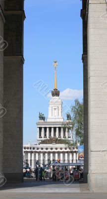 Pass on territory of a former main exhibition