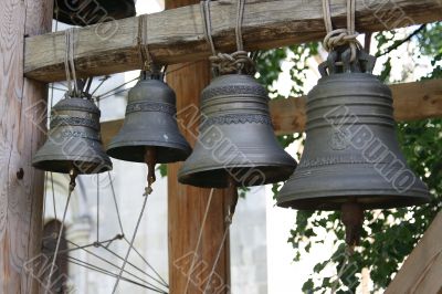 Bells, hanging in a line 2