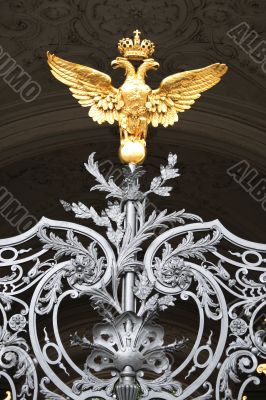 Winter palace, the arms on a gate