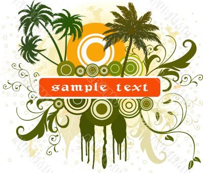 Abstract art floral vector illustration