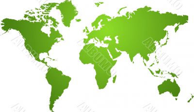 world map green