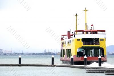 Colourful Passenger and Car Ferry